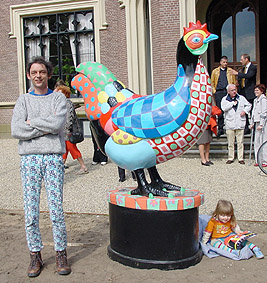 chicken barneveld sculpture beeld polyester art exhibition