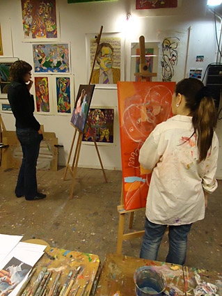 cursus schilderen op het atelier van Twan de Vos in Wageningen op woensdagavond