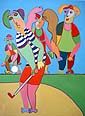 painting golf tee hole par birdie art