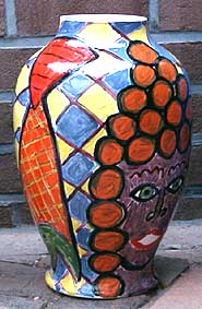 Fisch Keramik Vase von Twan de Vos