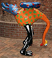 ostrich bird peacock polyester sculpture