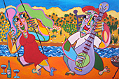 Malerei Swing-Serenade Twan de Vos, in einem schönen spanischen Landschaft während der Grill ein schönes Serenade gebracht, um die schwankende Geliebten, Kunst
